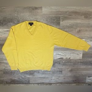Brooks Brothers Mens 100% Cashmere Sweater,
XL, Yellow
